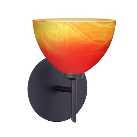 Besa Lighting Brella Mini Sconce, Solare, Bronze Finish, 1x40W Halogen 1SW-4679SL-BR
